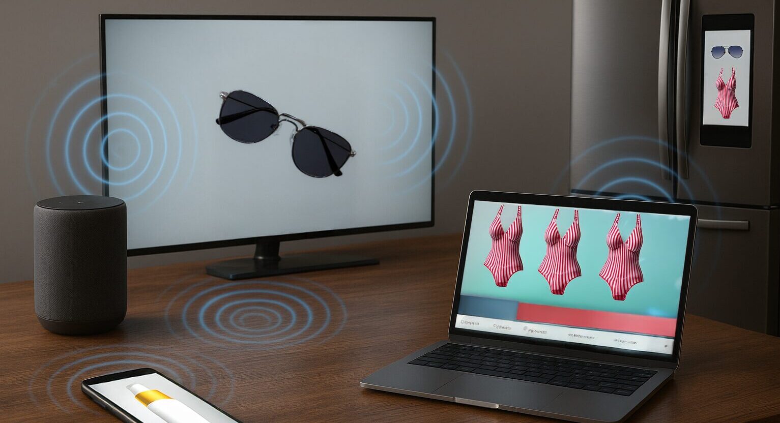ultrasonic cross device tracking